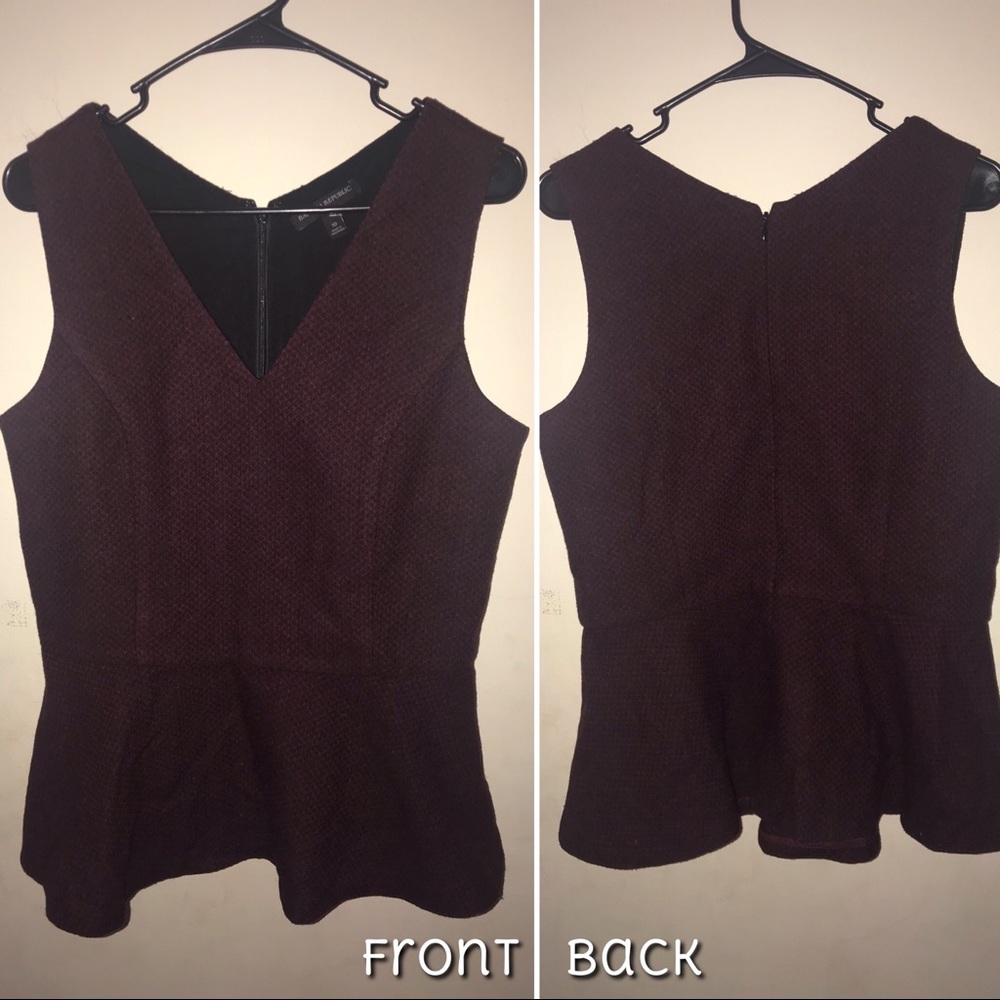 Maroon Peplum top